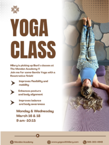 All Levels Gentle Yoga at The Mendon Academy